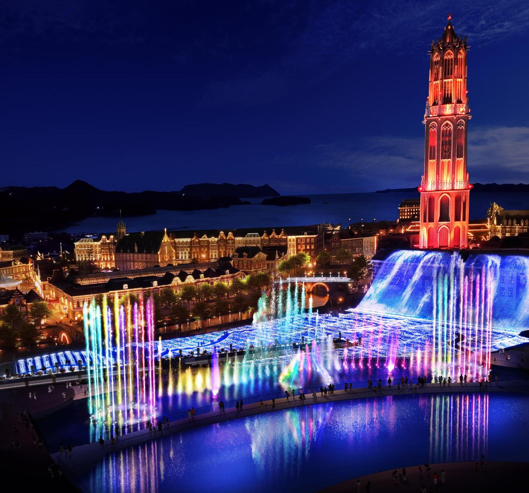 Hotel Den Haag Huis Ten Bosch Sasebo Eksteriør bilde Fountain of the Three Sisters